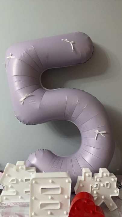 CreamPurple Number 3 Balloon 40 Inch, 3rd Birthday Decorations Men Women | Foil - Image 2