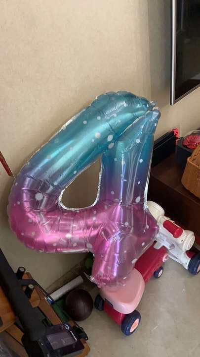 7 Balloon - Starry Sky Birthday Number Balloons, 40 Inch Party Decorations | - Image 2