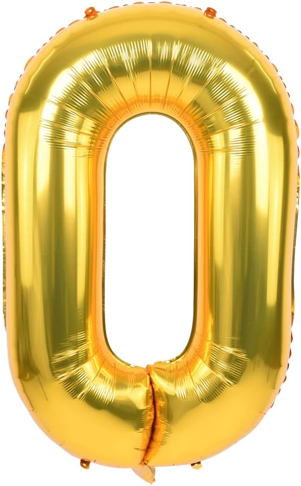 TONIFUL 40 Inch Gold Number 0 Balloons Large Foil Birthday Decorations | Gold 0 by TONIFUL