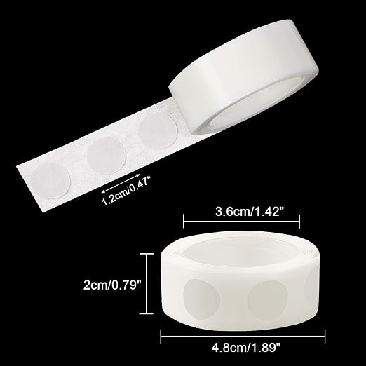 UPINS 300 Pcs Point Dots Balloon Glue Removable Adhesive Point Tape | 3 Rolls - Image 2