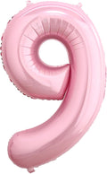 40 Inch Pink Number 9 Balloon, Giant Number Balloons, Birthday Decorations | by Unknown