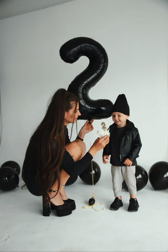Black Number 6 Balloon 40 Inch - Image 8