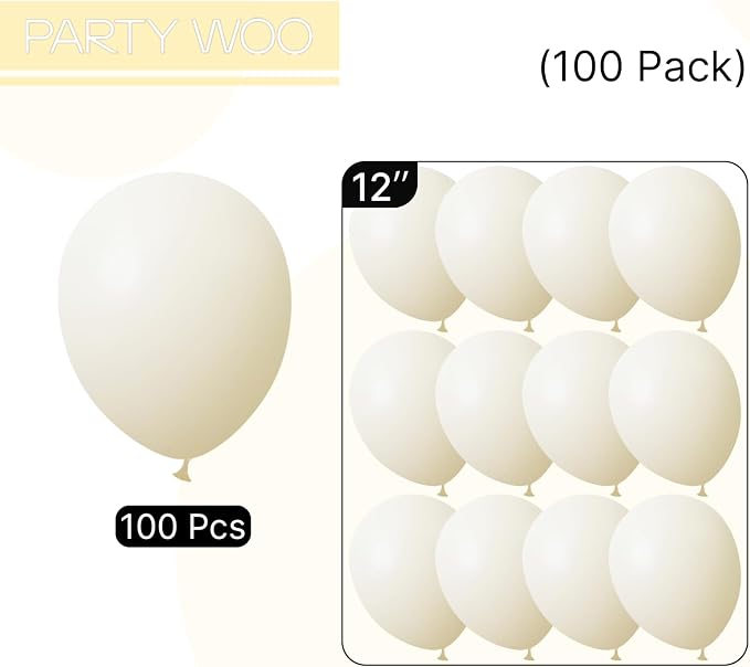 PartyWoo Pastel Yellow Balloons 100pcs Light Pale Yellow Color | Balloons - Image 6