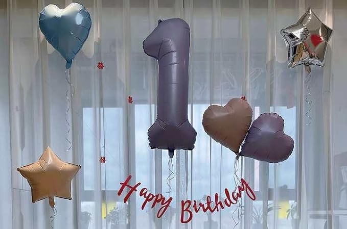 CreamPurple Number 2 Balloon 40 Inch, 2nd Birthday Decorations Men Women | Foil - Image 3