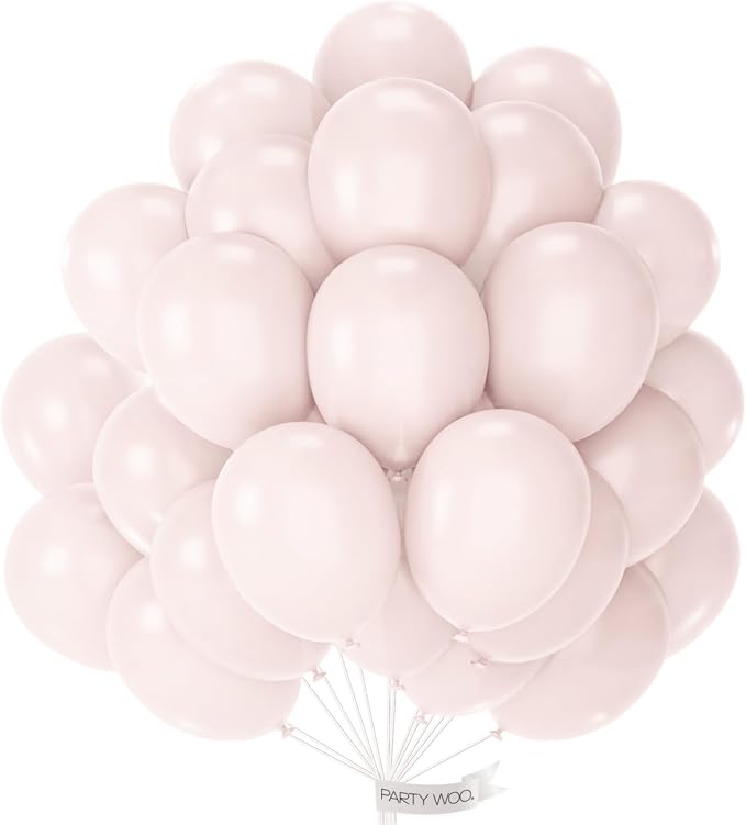 PartyWoo Beige Balloons 101pcs 12 Inch Boho Cream Ivory Neutral White Latex by PartyWoo