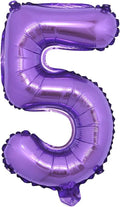 16 inch Purple Alphabet Letter and Number Balloons Set Package, Aluminum by RUIANSI