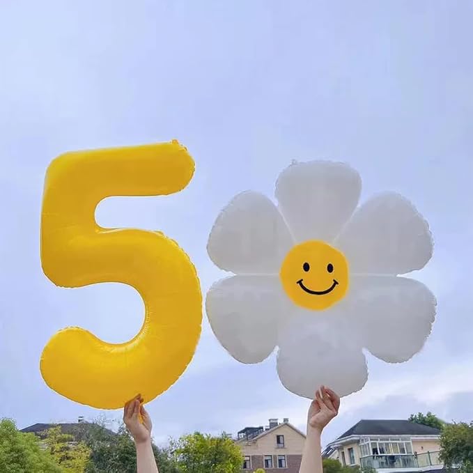 40 inch Yellow Number Balloon Giant Foil Helium Balloons Number 6 Balloon - Image 5