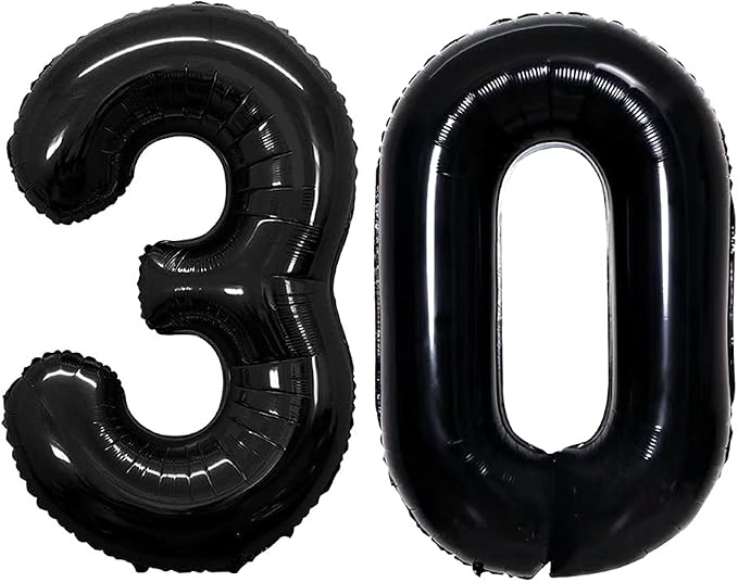 Number 30 Balloons for 30th Birthday Party Decorations, 42 Inch Jumbo Foil by GOER