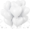 White Heart Foil Balloons, 18 Inch, Baby Shower, Graduation Party Decorations by TAOYE
