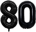 Number 80 Balloons for 80th Birthday Party Decorations, 42 Inch Jumbo Foil by GOER