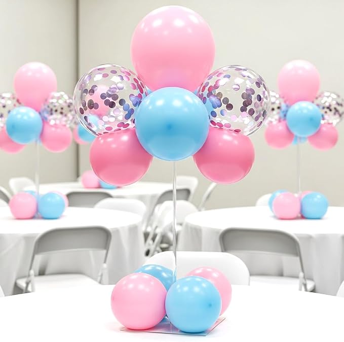 12 Pack Acrylic Balloon Stands for Table, Reusable Party Centerpiece Kits | 24 - Image 6