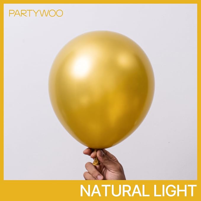 PartyWoo Metallic Gold Star Latex Balloon Arch Kit 110pcs Different Sizes | 18 - Image 2