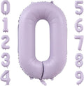 Pastel Purple 0 Number Balloons, 40 Inch Light Purple 0 Balloons Large Helium by BBPOOL