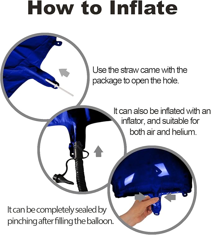 40 Inch Navy Blue Big Number 15 Balloon 0-9 Large Helium | Royal Blue Balloons - Image 2
