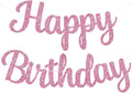 BEISHIDA Glitter Pink Happy Birthday Banner Party Decoration NO DIY, 10Feet | by Beishida