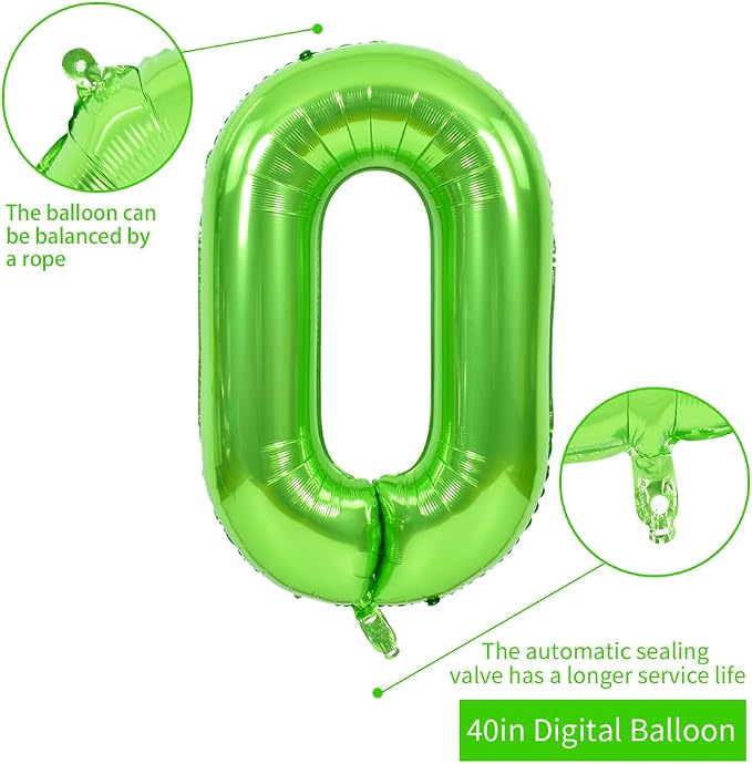 TONIFUL 40 Inch Green Number 50 Balloon Large Foil 50th Birthday Decoration | - Image 2
