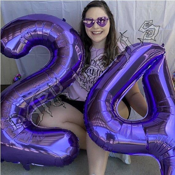 Purple 21 Balloon - Image 8