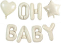 TONIFUL 16 Inch Cream White OH BABY Letter Balloon, OH BABY Ivory White by TONIFUL