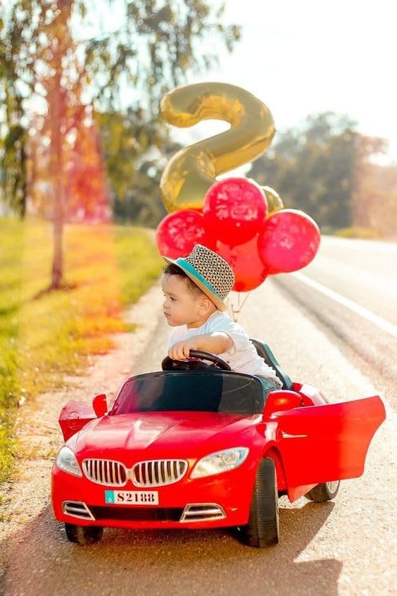 Gold 2 Balloon - Number Balloon 40 Inch, 2st Gold Birthday Decorations | Giant - Image 3