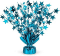 PMU 6 Pack Bursting Star Metallic Foil Spray Centerpiece- Turquoise Balloon by PMU