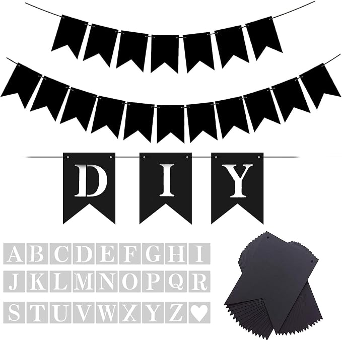 DIY Black Custom Banner Kit, Funny Customize Your Party Banner Signs, Custom by YUNSHANGMO