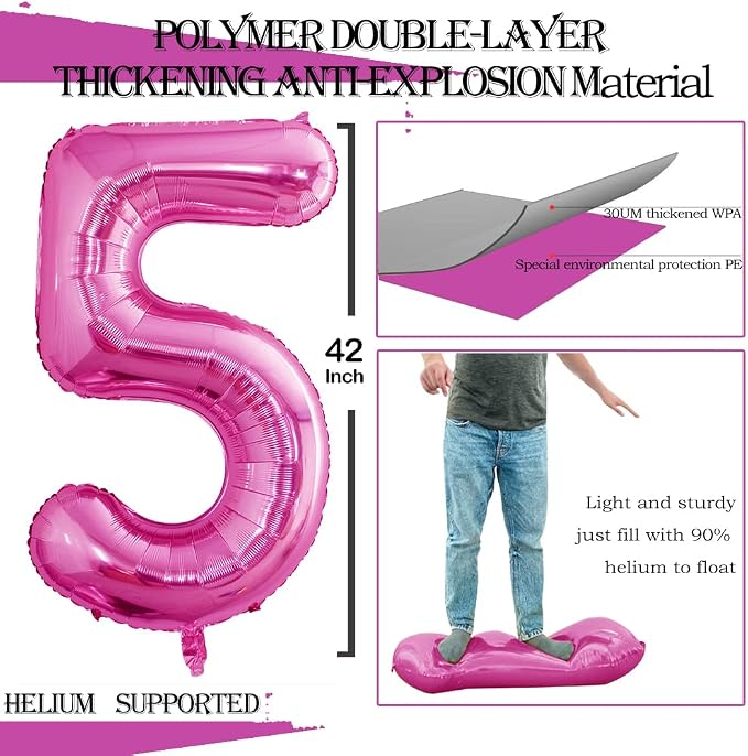 Number 15 Balloons for 15th Birthday Sweet 15 Party Decorations, 42 Inch Jumbo - Image 2