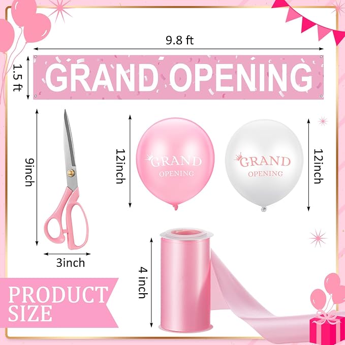 Grand Opening Ribbon Cutting Ceremony Kit Grand Opening Banner Decorations - Image 2