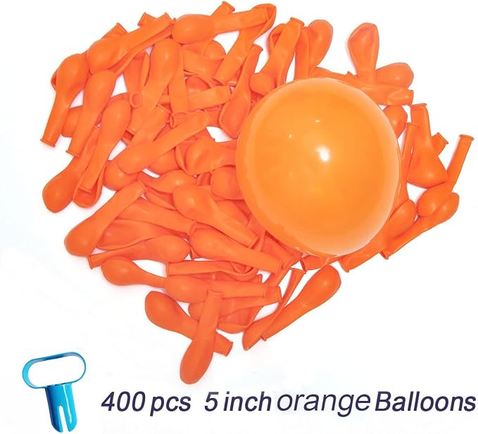 400 Pack 5 Inch Orange Latex Balloons Helium Balloons Party Balloons - Image 2