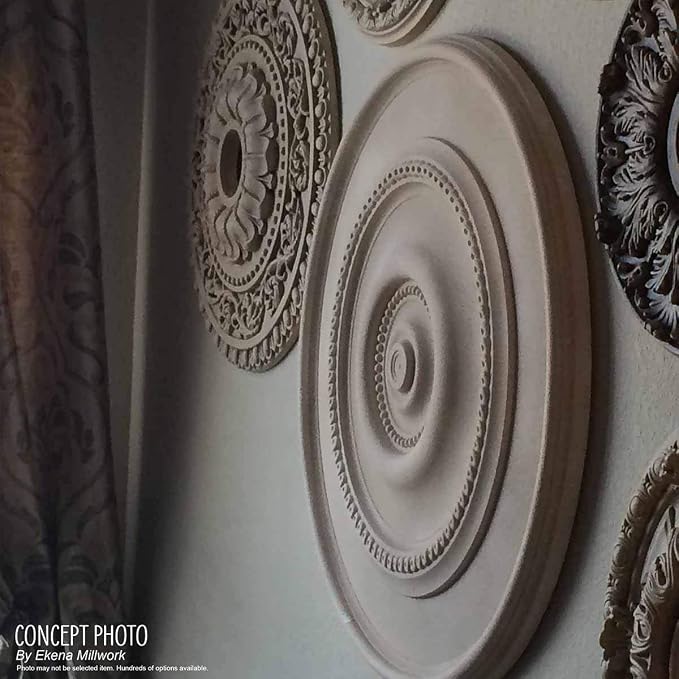 Ekena Millwork CM12BRSHC 12-1/2" x 3-7/8" x 3/4" Bradford Ceiling Medallion - Image 11