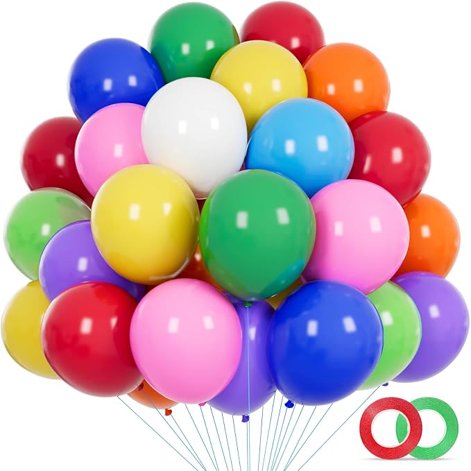 110Pcs 5 Inch Balloon Assorted Colors, Mini Latex Small Balloon, 5 Inch Latex by KUULBELAballoons