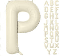 Letter Balloon 40Inch Cream White Big Alphabet Balloons Letter P | Giant Foil by YUNSHANGMO