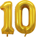 Number 10 Balloons for 10th Birthday Party Decorations, 42 Inch Jumbo Foil by GOER