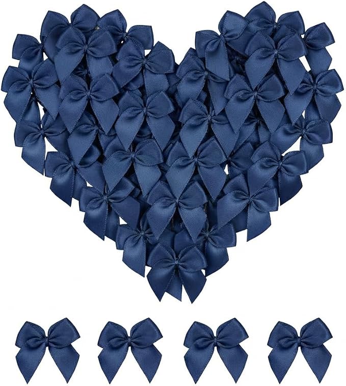 100 Pcs Mini Bows + 100 Glue Dots, by GAJILON