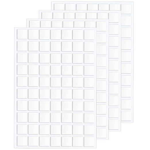 JANYUN 560 Pcs Sticky Dots, 20 mm Square Putty Clear Double Sided Tape | Glue by JANYUN