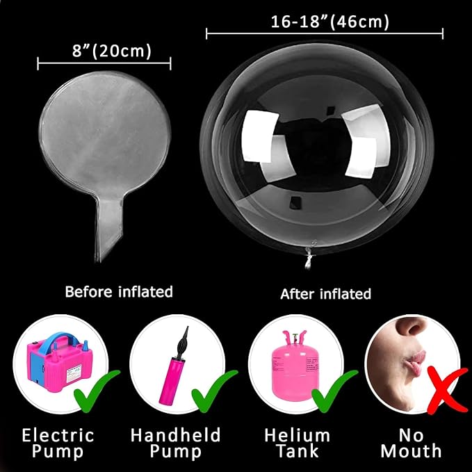 6 Pack LED Balloons, christmas decorations clear transparent - Image 6