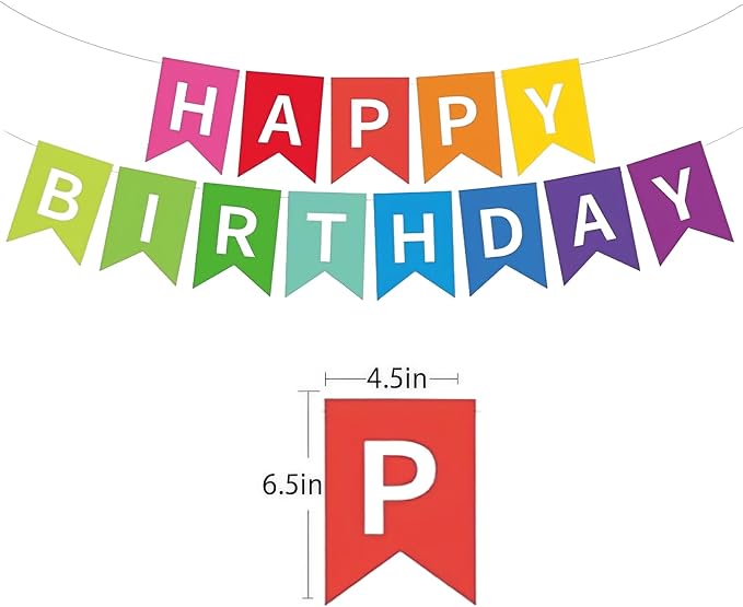 Happy Birthday Banner Birthday Party Supplies - Image 2