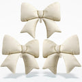 Cream Bow Foil Balloons 38 Inch, Large Beige White Bow Shaped Mylar Balloons by Togvu