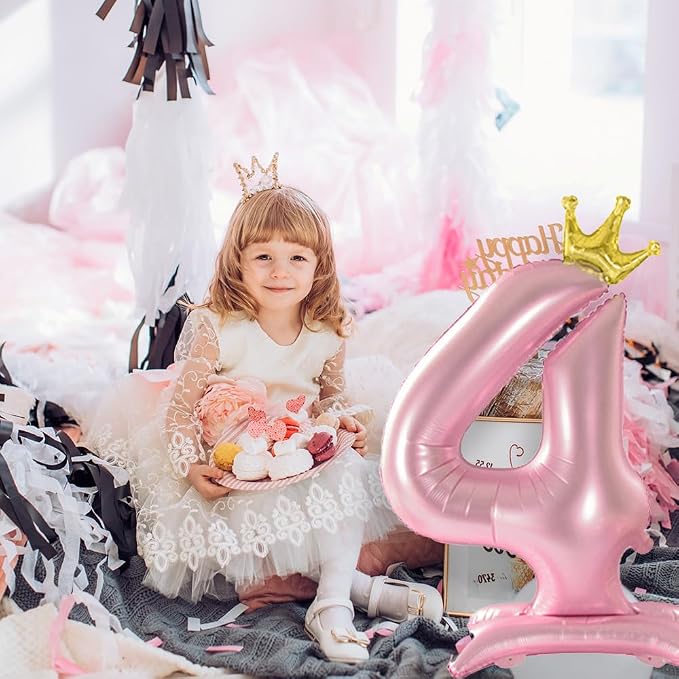 42 Inch Pink Foil Number 8 Balloon, 8th Pink Birthday Decorations | Giant - Image 6