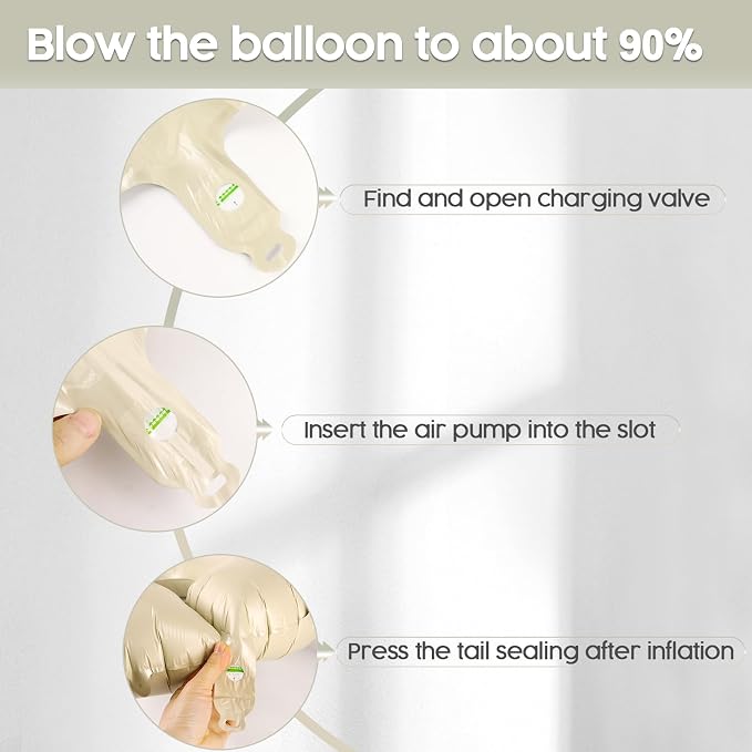 9 Balloon - Cream Birthday Number Balloons, 40 Inch Decorations Men Women | - Image 6