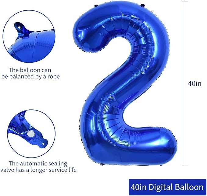 TONIFUL 40 Inch Navy Blue Number 21 Balloon Large Foil 21st Birthday Decor | - Image 2