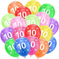 Ainiv 10th Birthday Balloons 18PCS, 12inch Numbers Printed Latex Balloons | by Ainiv