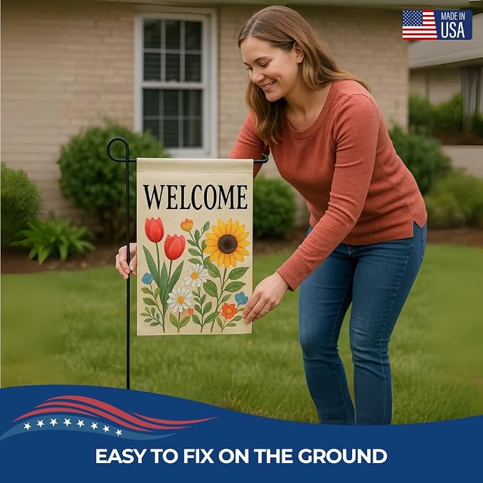 DC Custom Garden Flag with Stand, Double Sided custom yard flag Made in USA | - Image 4