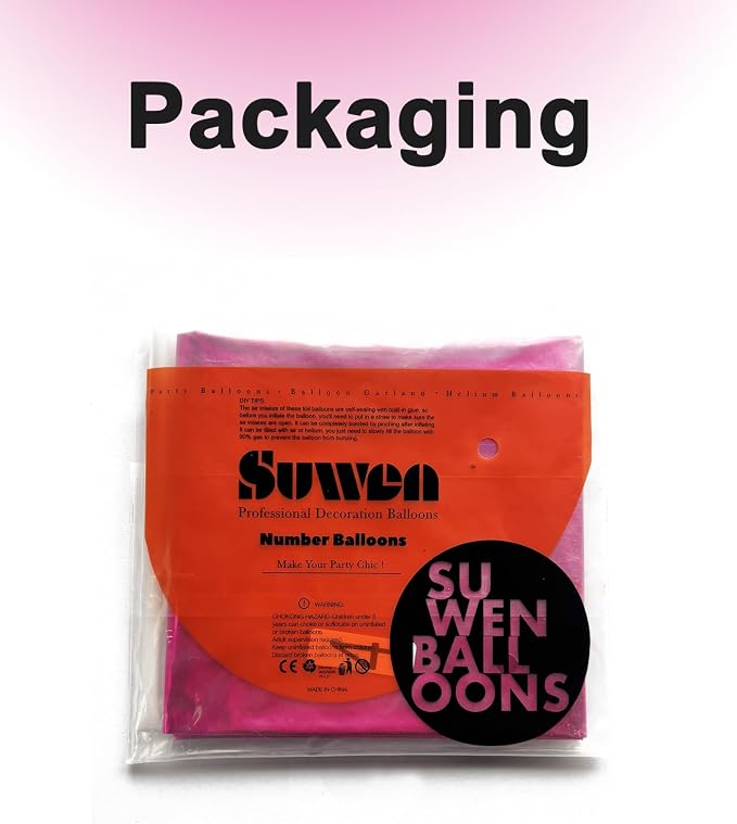 SUWEN 40 Inch Hot Pink Large 1 Balloon Numbers Big Foil Helium Number Balloons - Image 6