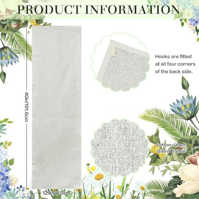 Custom Linen Baby Shower Welcome Sign, Floral Baby in Bloom Banner - Image 4