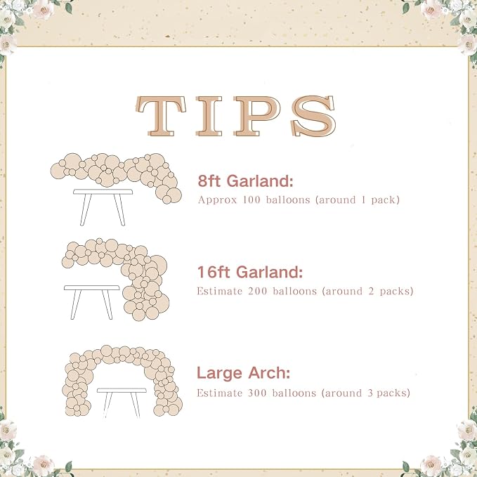 White and Gold Balloon Garland Arch Kit Sand White Balloons | Metallic Gold - Image 7