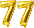 40 Inch Number 77 Balloons for 77th Birthday Party Decorations, 0-100 Gold by FOBELEC