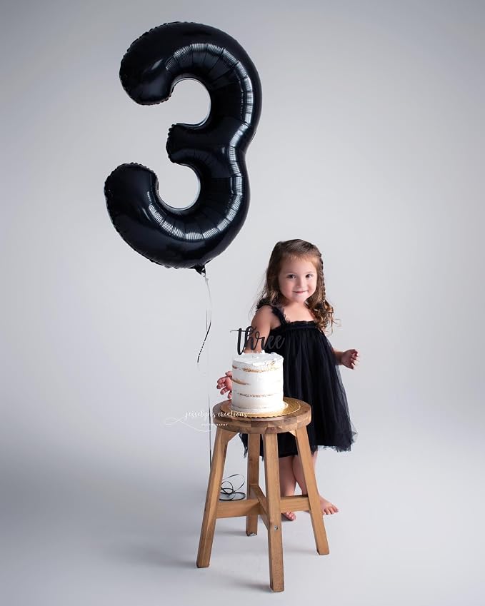 Black Number 0 Balloon 40 Inch - Image 2