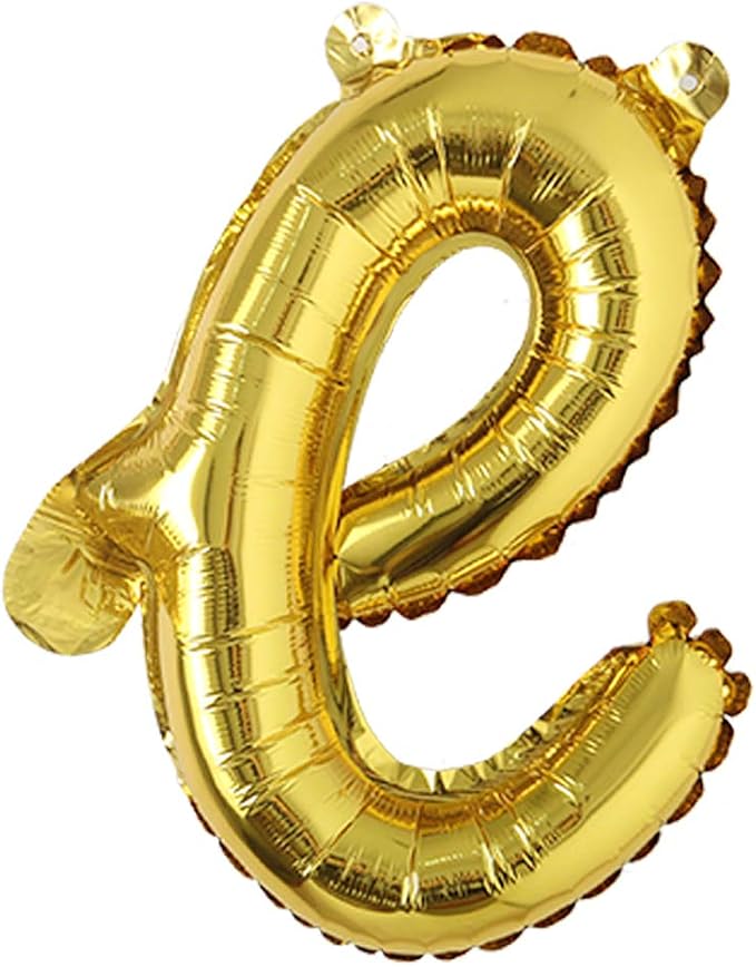 18 inch Gold DIY a-z Handwriting lowercase letters name Foil balloon Letter by REIANS