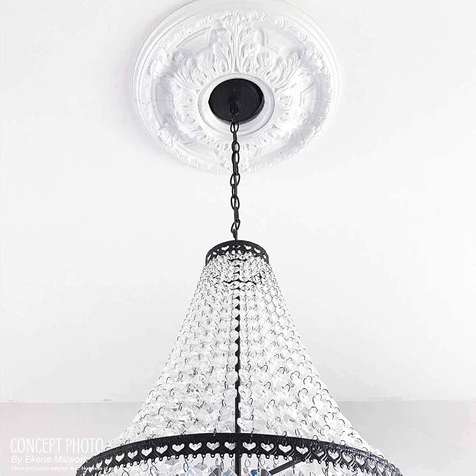 Ekena Millwork CM12BRSHC 12-1/2" x 3-7/8" x 3/4" Bradford Ceiling Medallion - Image 17