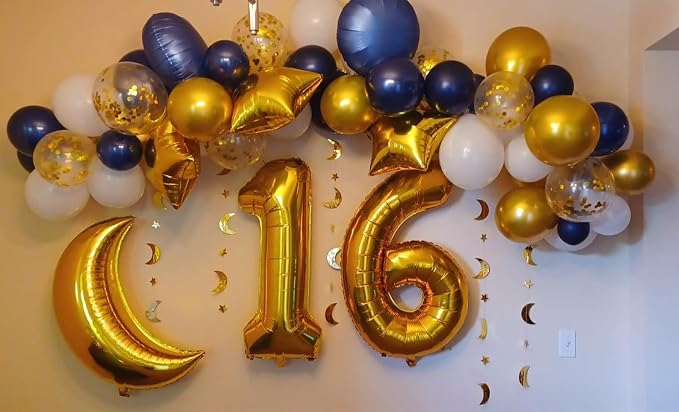 Number Balloons 16 Balloon 40 inch Gold - Image 2